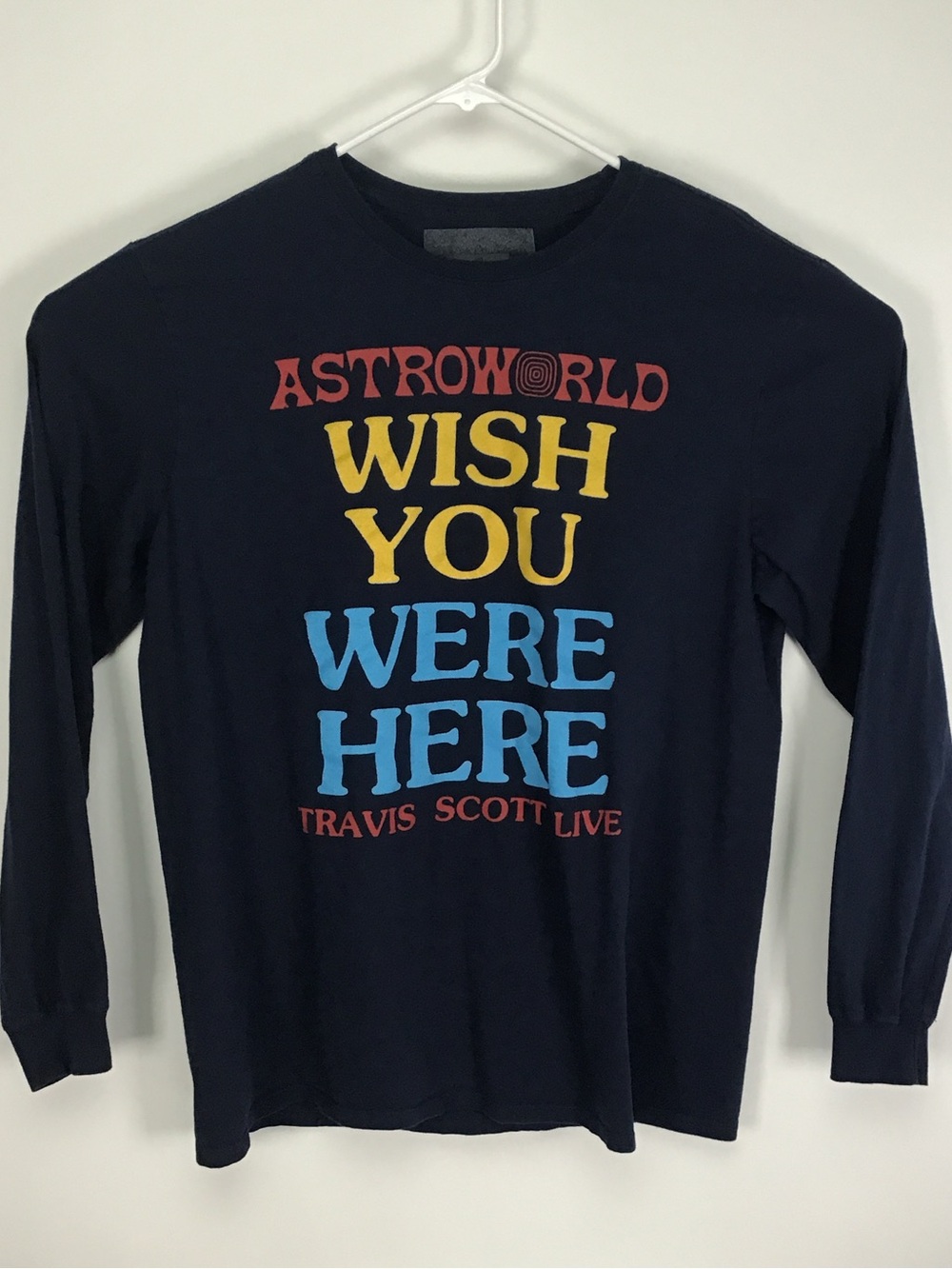 Travis Scott Astroworld Wish You Were Here long sleeve tee shirt XL